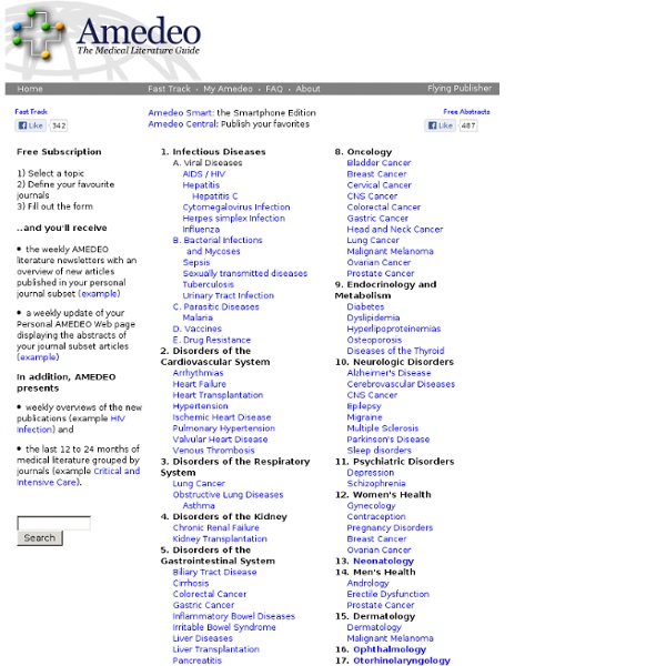 AMEDEO, The Medical Literature Guide - Scientific Information in Medicine