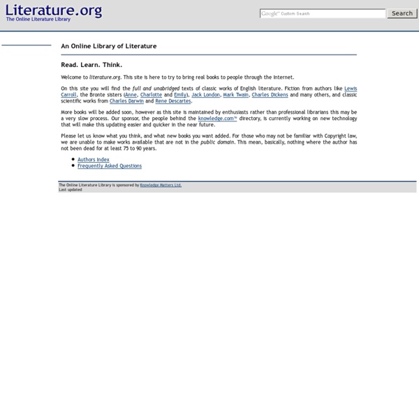 Literature.org - The Online Literature Library