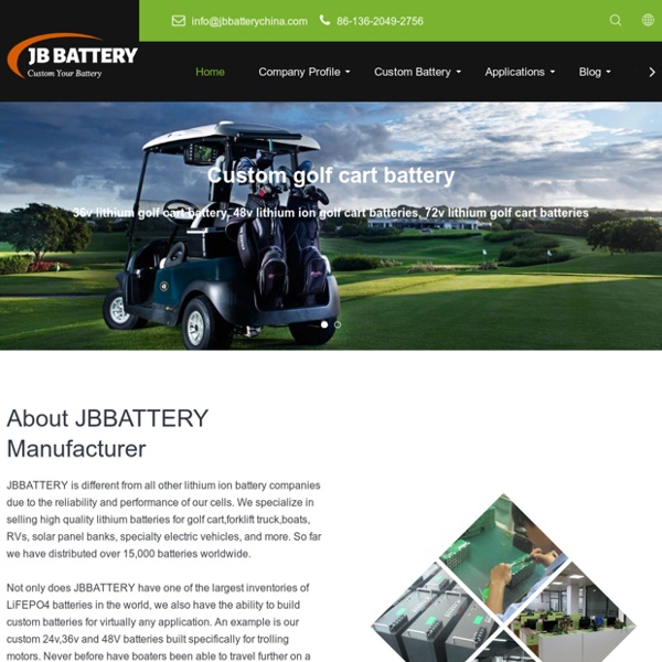 China Lithium Ion Golf Cart Battery Manufacturer Factory - Custom 24V 36V 48V LiFePo4 Golf Cart Battery Pack
