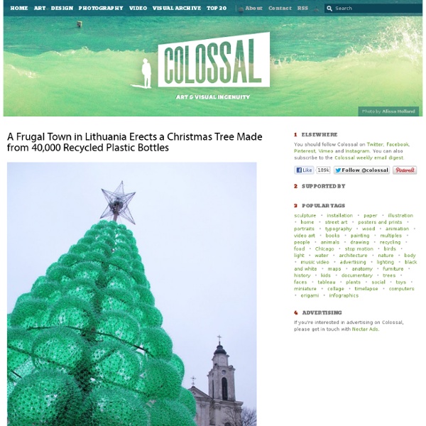 A Frugal Town in Lithuania Erects a Christmas Tree Made from 40,000 Recycled Plastic Bottles