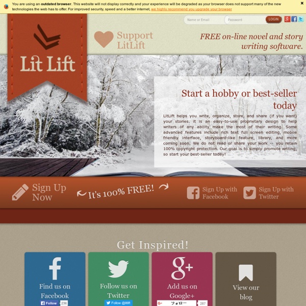 LitLift - Free Online Novel Writing Software