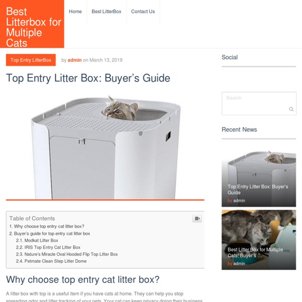 Top Entry Litter Box: Buyer's Guide - Best Litterbox for Multiple Cats