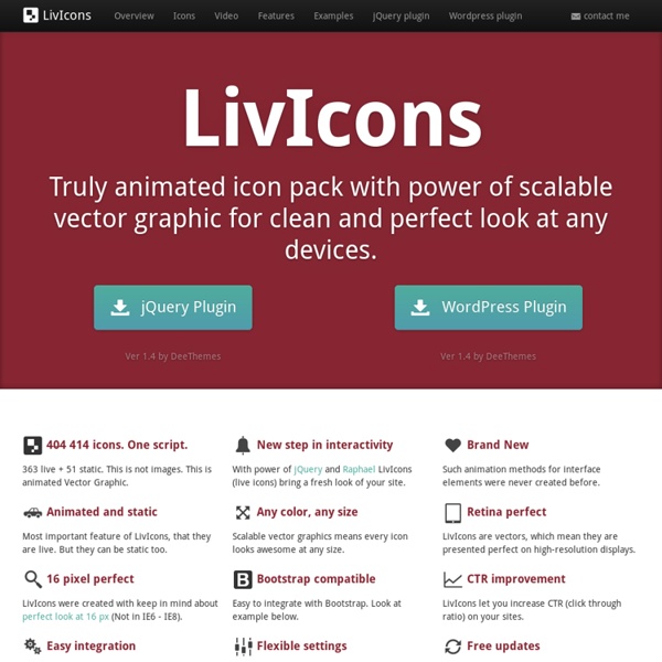 LivIcons - Exclusive Truly Animated Icon Pack!