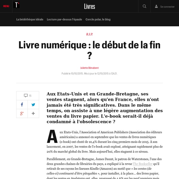 Telerama.fr. Livre numérique : le début de la fin ?