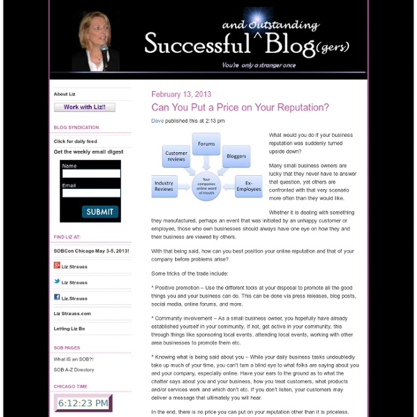 Liz Strauss at Successful Blog