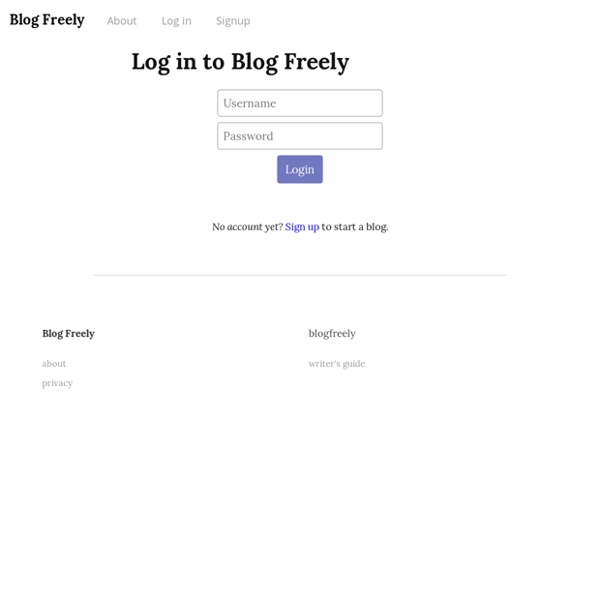 Log in — Blog Freely