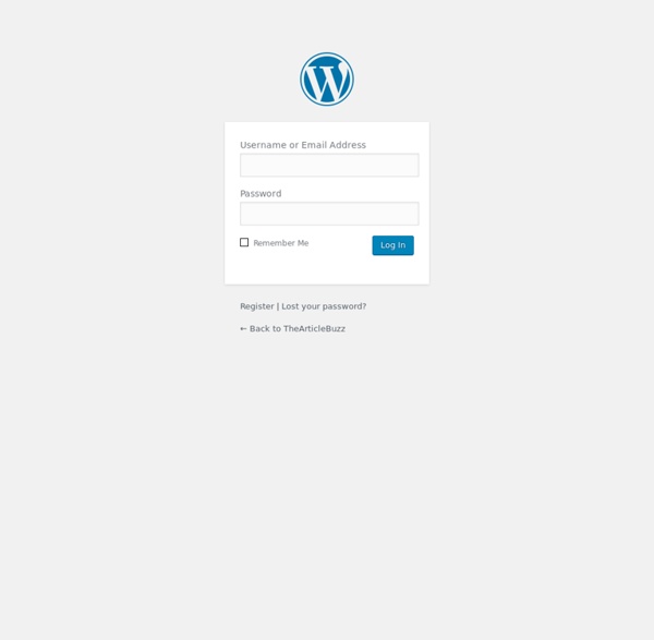 Log In ‹ TheArticleBuzz — WordPress