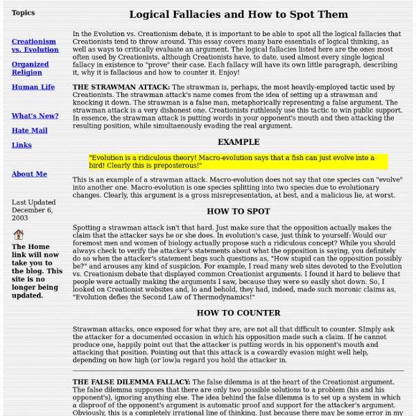 Logical Fallacies and How to Spot Them