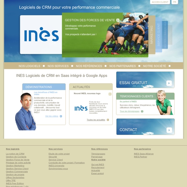 Logiciel CRM INES : logiciel CRM SaaS, logiciel gestion de contacts, CRM force de vente, logiciel marketing, GRC