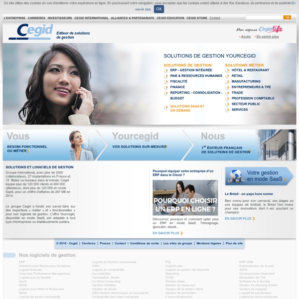 Editeur de logiciels de gestion, solutions de gestion et systèmes d'information pour entreprises – Cegid