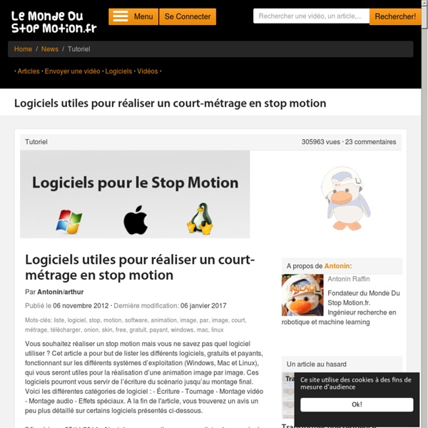 Logiciels utiles pour réaliser de la stop motion Pearltrees