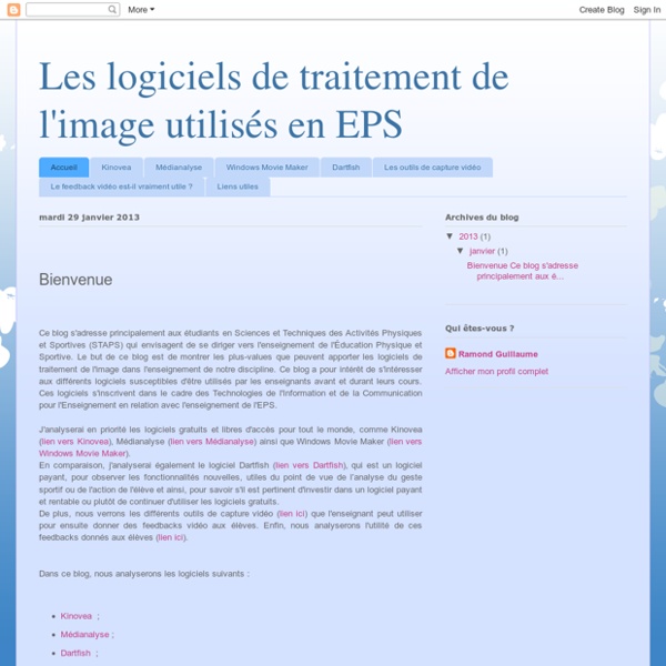 Les logiciels de traitement de l'image utilisés en EPS