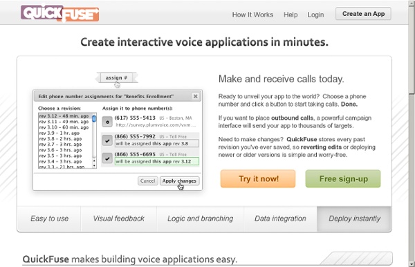 Create IVR applications in minutes