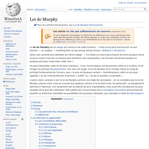 +++++++++++++ Loi de Murphy — Wikipédia