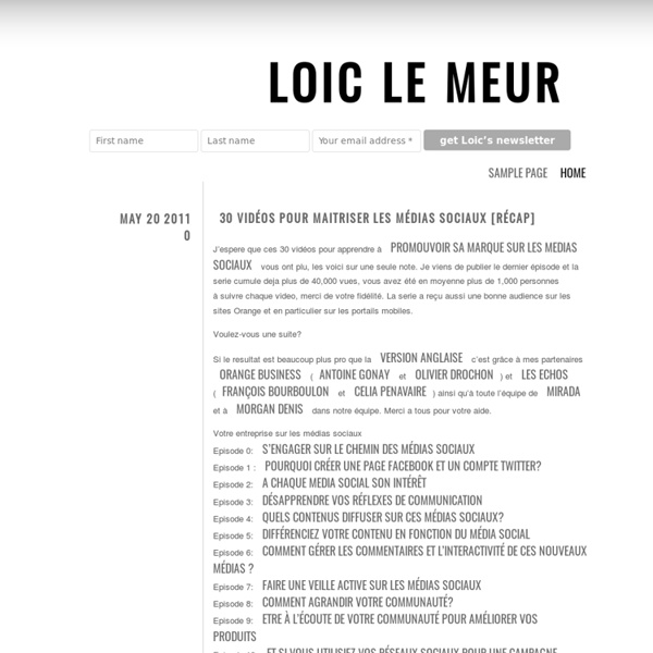 Loic Le Meur blog [FR]