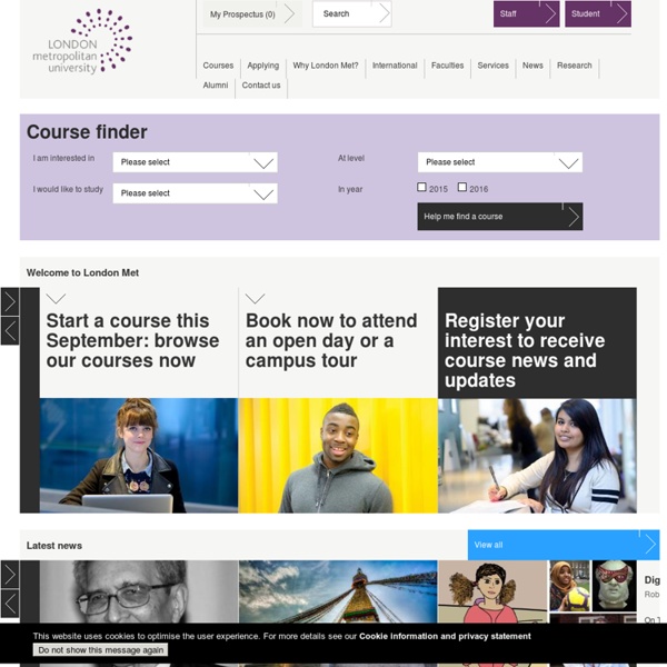 Welcome to London Metropolitan University - Homepage