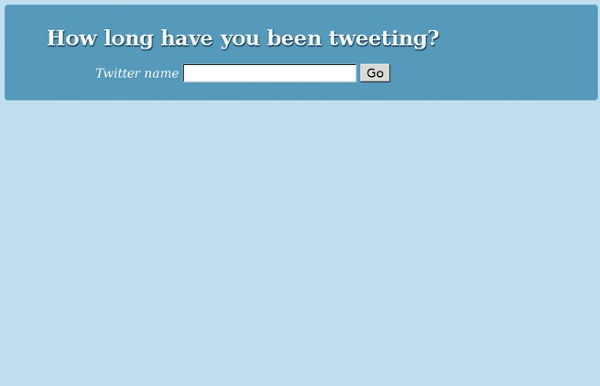How long have you been tweeting? Find out the age of your Twitter account.