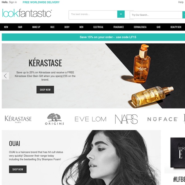 Lookfantastic.com - Home of luxury brands such as ghd, Redken, Aveda, Clarins, Decleor and many more