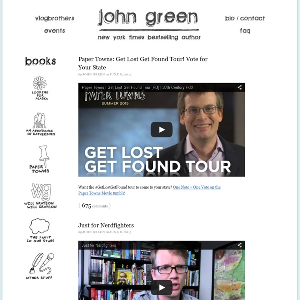 John Green — Author of The Fault in Our Stars, Looking for Alaska, Paper Towns, and An Abundance of Katherines