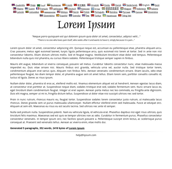 Lorem Ipsum - All the facts - Lipsum generator