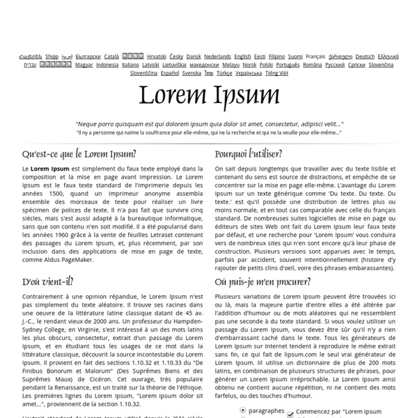 Lorem Ipsum - All the facts - Lipsum generator
