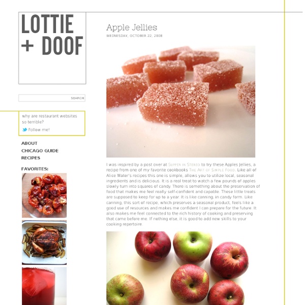 Lottie + Doof & Apple Jellies