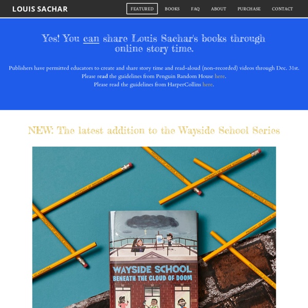 Louis Sachar — Children's Author — Home Page
