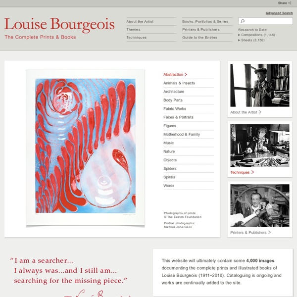 Louise Bourgeois: The Complete Prints & Books