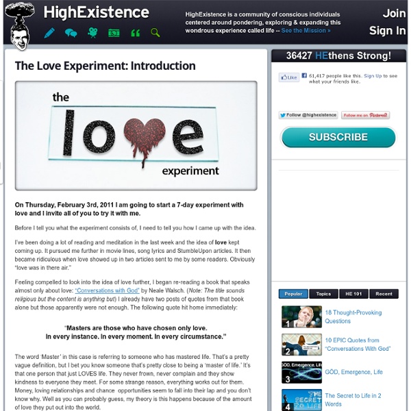 The Love Experiment: Introduction