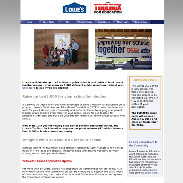 Lowe's Toolbox for Education