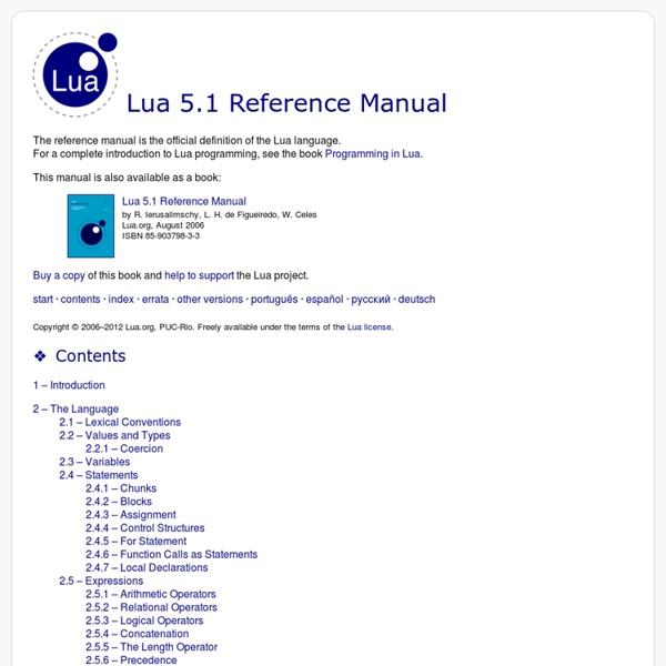 5.1 Reference Manual - contents