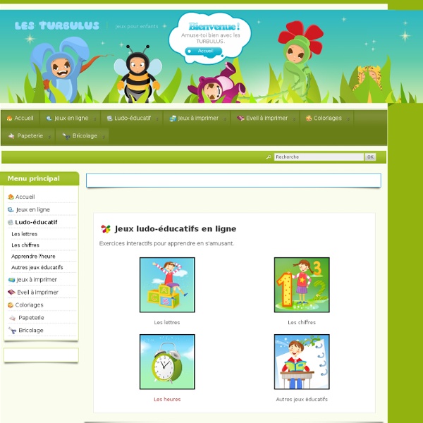 Ludo-éducatif - Turbulus, jeux gratuits pour enfants