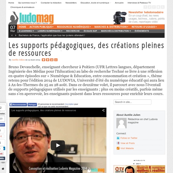 Les supports pédagogiques, des créations pleines de ressources