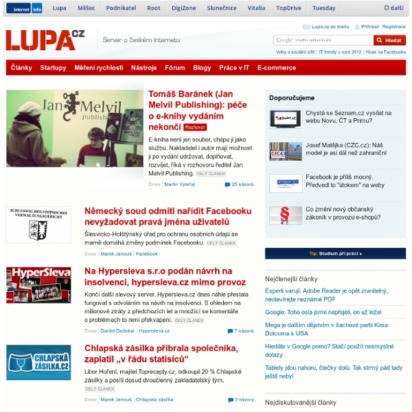 LUPA - Server o českém Internetu