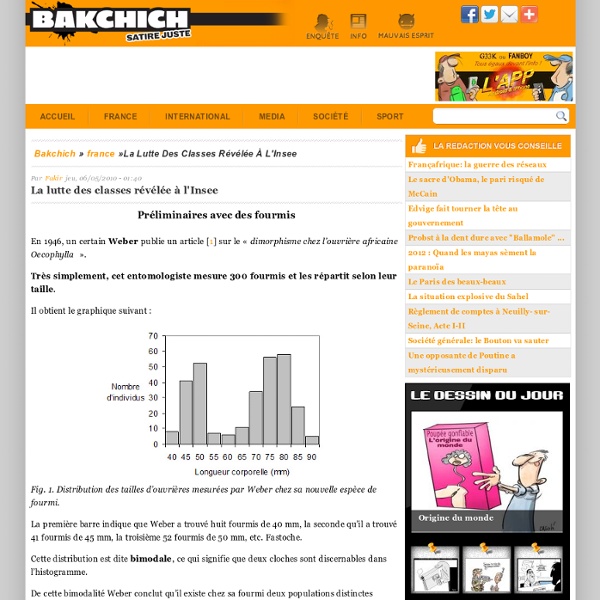 La lutte des classes serait mathématiquement prouvée – alors que l’INSEE s’appliquerait à l’effacer.