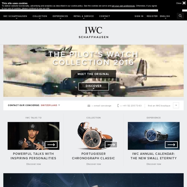 Official IWC Schaffhausen website - Luxury watches from Switzerland