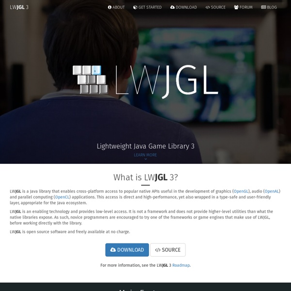 Lwjgl.org - Home of the Lightweight Java Game Library