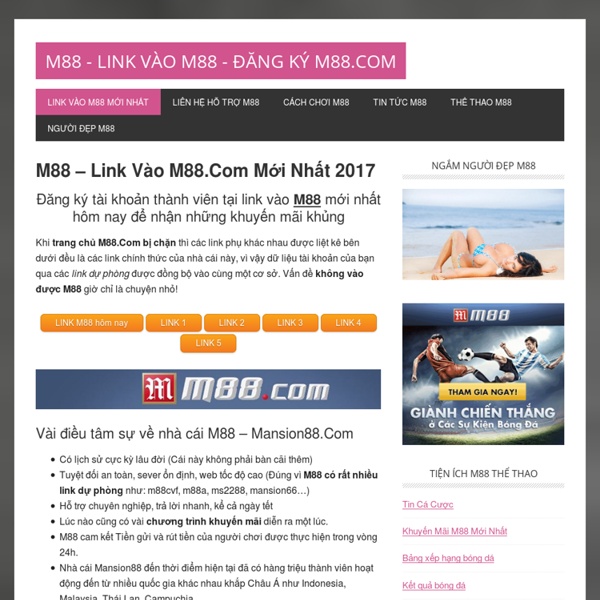 M88 - Link Vào M88 - Đăng Ký M88.com, Mansion88 2017