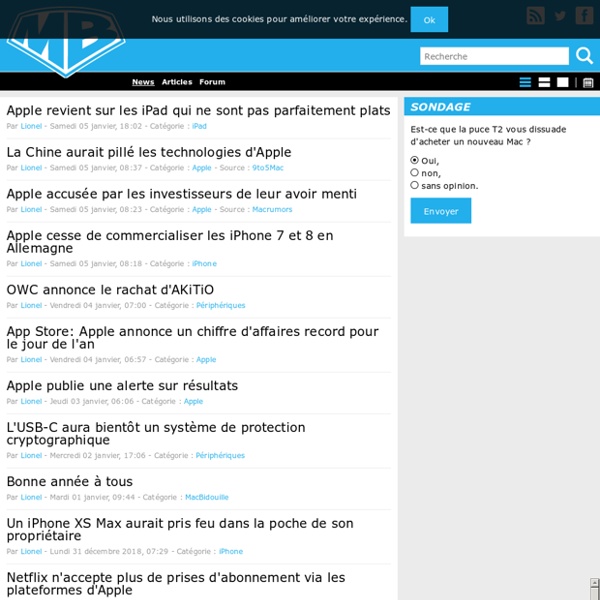 MacBidouille.com - Actualités et Bidouilles sur Mac, iPhone, iPad & Apple Watch