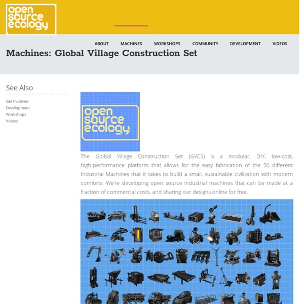 Machines: Global Village Construction Set