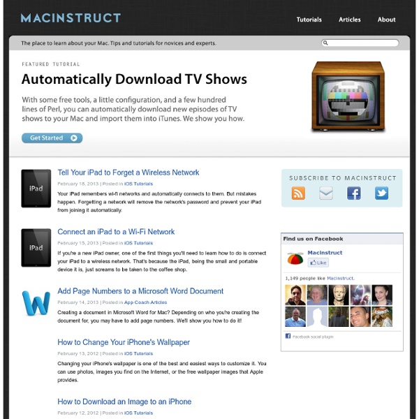 Macinstruct: Free Mac Tutorials & Support