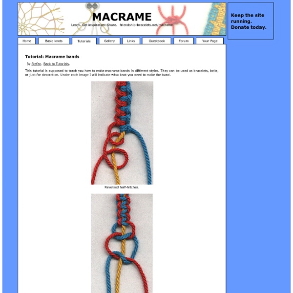 Macrame - friendship-bracelets.net/macrame