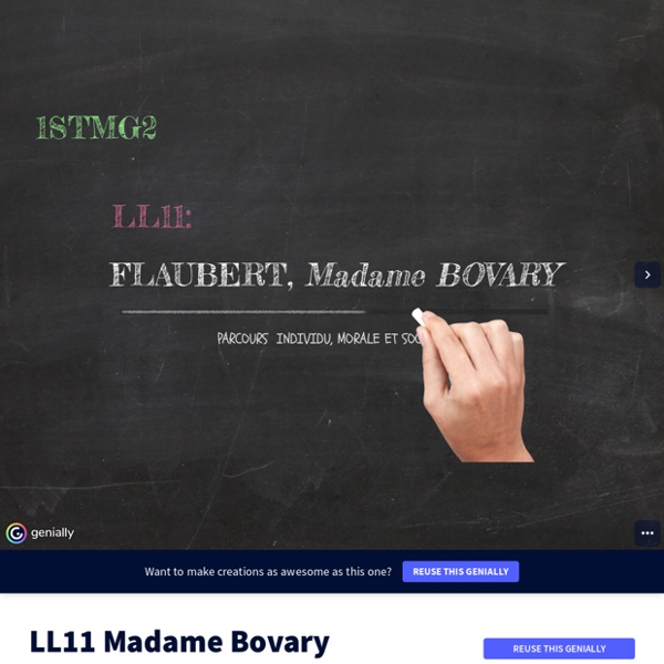 EL : Parcours : Madame Bovary par Marianne G sur Genially