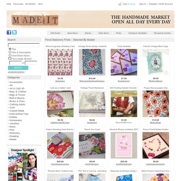 Madeit - buy &amp; sell independent goods online, home of the independent australian designers directory