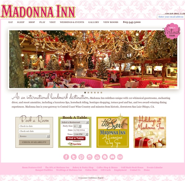 Madonna Inn - Landmark resort hotel on California's Central Coast