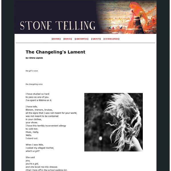 Stone Telling: The Magazine of Boundary-crossing Poetry