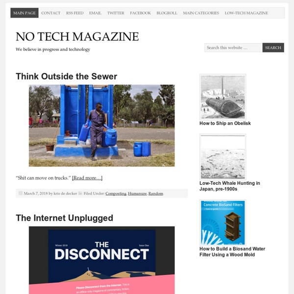 NO TECH MAGAZINE – We believe in progress and technology