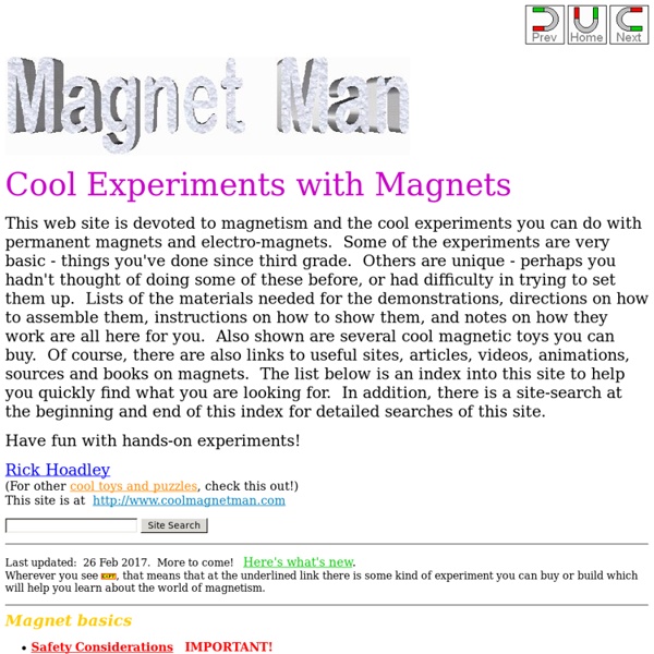 Magnet Man - Cool Experiments with Magnets