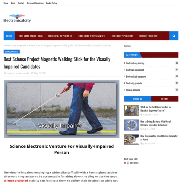 Best Science Project Walking Stick for the Visually Impaired