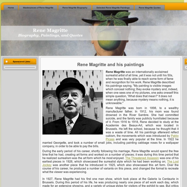 Rene Magritte - paintings, biography, quotes of Rene Magritte
